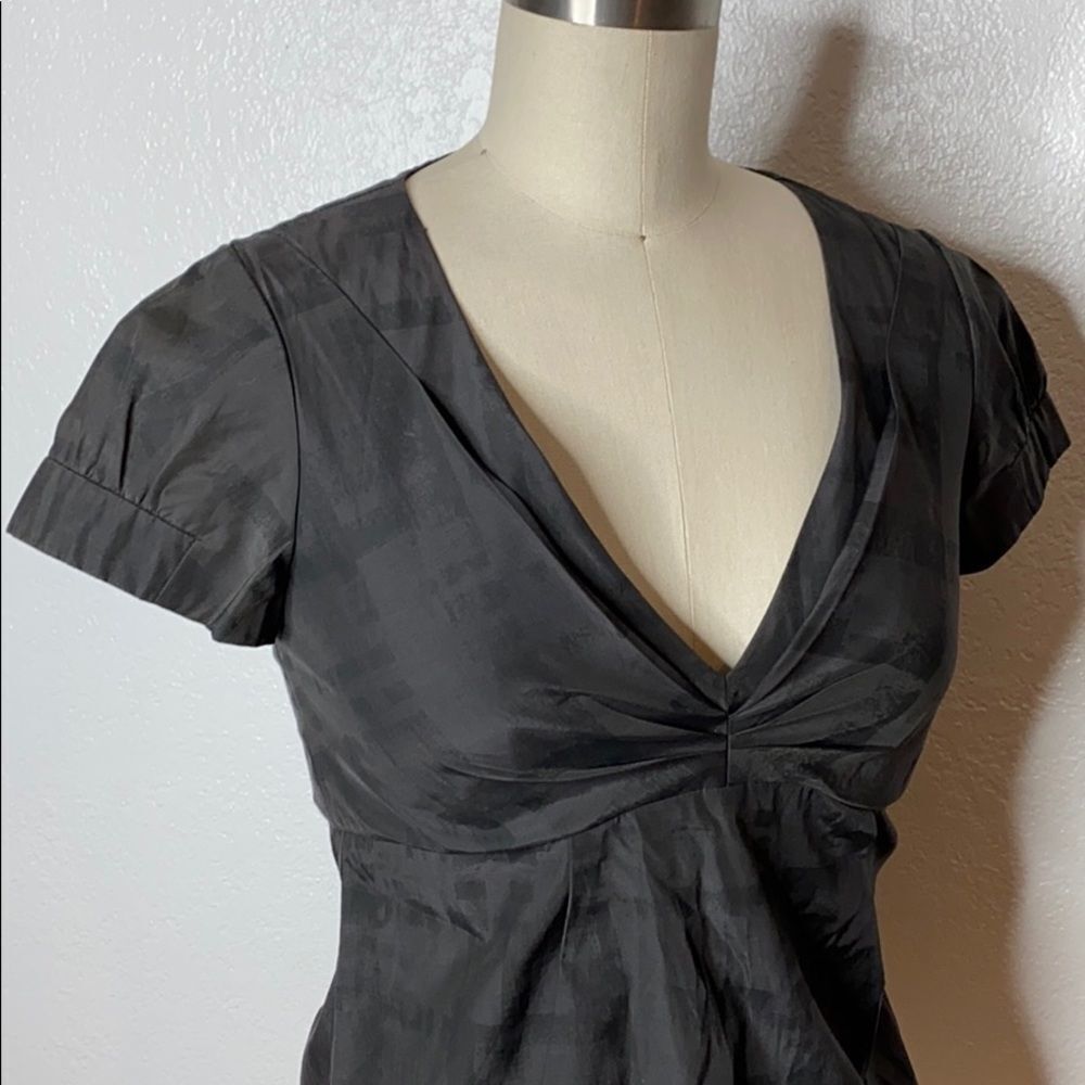 Cue Brown/Black Short Sleeve Top 6 - Picture 4 of 6
